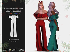 Sims 4 — DS Design New Year Sparkle Jumpsuit by DarkNighTt — DS Design New Year Sparkle Jumpsuit Have 10 colors.