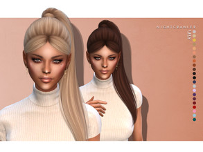 Sims 4 — Nightcrawler-Lilly (HAIR) by Nightcrawler_Sims — NEW HAIR MESH T/E Smooth bone assignment All lods 22colors
