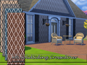 Sims 4 — MB-SolidSiding_CrossedOver by matomibotaki — MB-SolidSiding_CrossedOver, rough structural wall covering with