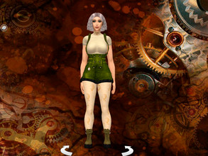 Sims 4 — Steampunk CAS Background 02 by Kirathiel — Steampunk-inspired CAS Background Custom CAS background that replaces
