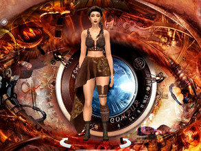 Sims 4 — Steampunk CAS Background 03 by Kirathiel — Steampunk-inspired CAS Background Custom CAS background that replaces