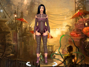 Sims 4 — Steampunk CAS Background 04 by Kirathiel — Steampunk-inspired CAS Background Custom CAS background that replaces