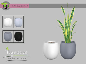 Sims 4 — Haze Flowerpot V1 by NynaeveDesign — Haze Plants - Flowerpot V1 Found Under: Decor - Plants Price: 72 Tiles: 1x1