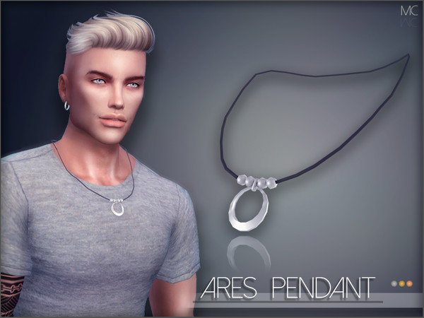 Sims 4 — Mathcope Ares Pendant by mathcope2 — NEW MESH! Specifications: *3 Swatches *Male *Teens, Young Adults, Adults