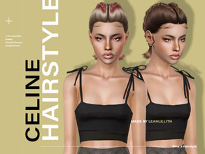 Sims 3 — LeahLillith Celine Hair by Leah_Lillith — Celine Hair All LODs Smooth bones hope you will enjoy^^