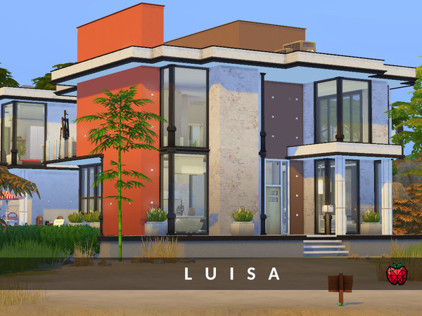 Sims 4 — Luisa - no cc by melapples — a house for a medium sized sim family. enjoy! this lot has 2 floors: 1st floor -