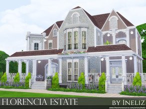 Sims 4 — Florencia Estate by Ineliz — Florencia Estate is a beautiful family home with traits of Natural light, Peace and