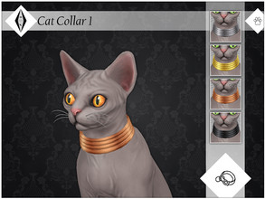 Sims 4 — Cat Collar 1 - EP04 Needed by AleNikSimmer — A very old collar I made for my Supersim legacy Sphynx cats and I
