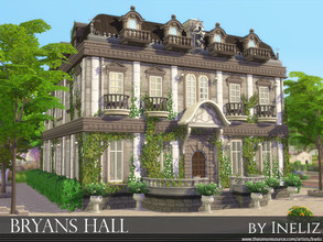Sims 4 — Bryans Hall by Ineliz — Bryans Hall is a university housing lot. It can accommodate 8 sims, common rooms are