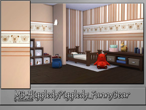Sims 4 — MB-HiggledyPiggledy_FunnyBear by matomibotaki — MB-HiggledyPiggledy_FunnyBear, lovely wallpaper for the little