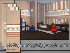Sims 4 — MB-HiggledyPiggledy_FunnyBear_SET by matomibotaki — MB-HiggledyPiggledy_FunnyBear_SET, 4 lovely solid wallpapers