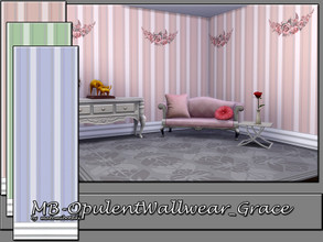 Sims 4 — MB-OpulentWallwear_Grace by matomibotaki — MB-OpulentWallwear_Grace, elegant striped wallpaper with baseboard,