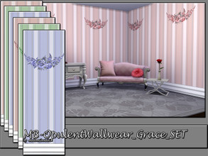 Sims 4 — MB-OpulentWallwear_Grace_SET by matomibotaki — MB-OpulentWallwear_Grace_SET, 2 elegant striped wallpapers with