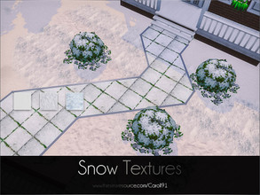 Sims 4 — Snow Textures  by Caroll912 — The set of 3 plain and textured snow-like terrain paints. Perfect to use when you