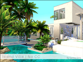 Sims 4 — Island Villa - No CC by Sarina_Sims — A very modern and bright villa for Sulani with a large pool. Specials: -