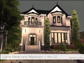 Sims 4 — Little Newcrest Mansion - No CC by Sarina_Sims — A small and noble city villa for a family with teenagers.