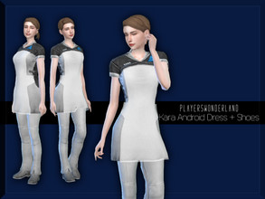 Sims 4 — Detroit: Become Human - Kara Dress by PlayersWonderland — _HQ _Custom thumbnail _All LOD's _1 Swatch
