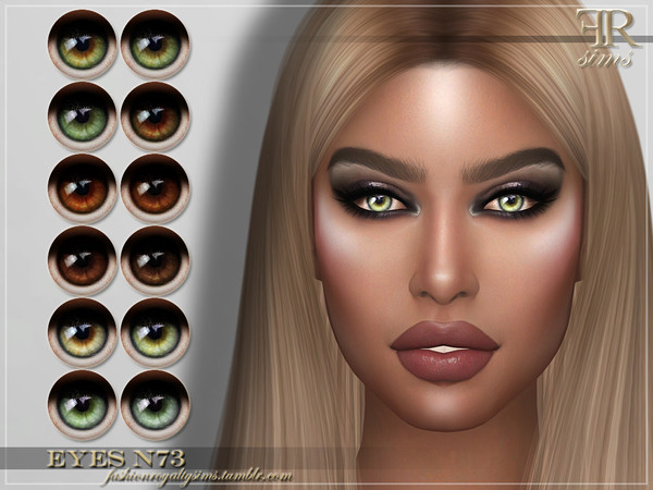 Sims 4 — Eyes N73 by FashionRoyaltySims — Standalone Custom thumbnail All ages and genders 12 color options HQ texture