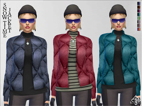 Sims 4 — SnowTime Jacket  by Devirose — Magnificent winter jacket,equipped with hood on the back, ideal for frost and