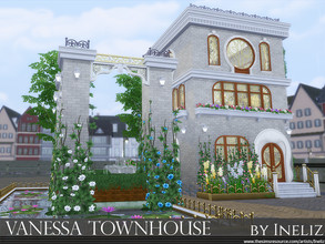 Sims 4 — Vanessa Townhouse by Ineliz — This one bedroom townhouse is designed specifically for a spell-caster sim. Lot