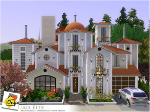 Sims 3 — Jad Eite by Onyxium — On the first floor: Living Room | Dining Room | Kitchen | Bathroom | Garage On the second