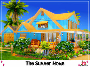 Sims 4 — The Summer Home - Nocc by sharon337 — 40 x 30 lot. Value $170,160 It has: 5 Bedrooms, 3 Bathroom, Laundry,