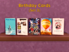 Sims 4 — Birthday Cards (Set 3) [MESH NEEDED] by LuckiSelki — A set of special celebratory cards for your Birthday Sims!