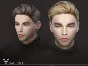 Sims 4 — WINGS-TZ0116 by wingssims — This hair style has 20 kinds of color File size is about 15MB Hope you like it!