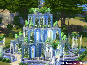 Sims 4 —  Temple of Rain by Iara_Ruta — Temple of Rain - a combination of water of light and plants in the form of an