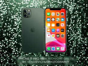 Sims 4 — IPHONE 11 PRO MAX MIDNIGHT GREEN by Jul_Haos — A great replacement for your characters ' standard game phone.