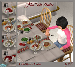 Sims 2 — JRon Table Clutter by DOT — JRon Table Clutter. Sims 2 by DOT of The Sims Resource.