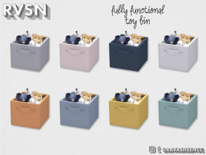 Sims 4 — Do It Your-Shelf Functional Toy Bin - 1 by RAVASHEEN — Made for the 'Do It Your-Shelf' series, this toy bin