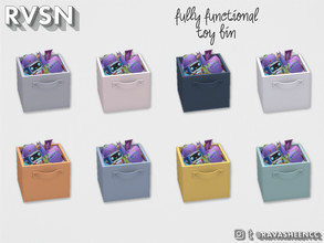 Sims 4 — Do It Your-Shelf Functional Toy Bin - 3 by RAVASHEEN — Made for the 'Do It Your-Shelf' series, this toy bin