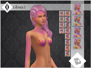 Sims 4 — Gloves 1 by AleNikSimmer — Body paint scales I made to match my BGC mermaid tails.They appear on the arms,