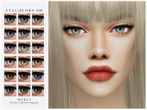 Sims 4 — Eyecolors N30 by -Merci- — Eyecolors for both genders and all ages. Face Paint category. Have Fun!