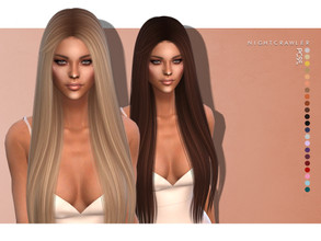 Sims 4 — Nightcrawler-Pose (HAIR) by Nightcrawler_Sims — NEW HAIR MESH T/E Smooth bone assignment All lods 22colors Works