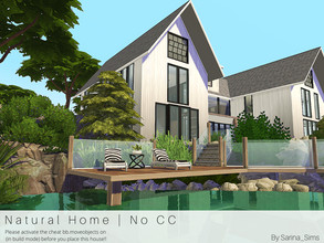 Sims 4 — Natural Home - No CC by Sarina_Sims — A medium-sized, bright and cosy house surrounded by nature. Specials: -