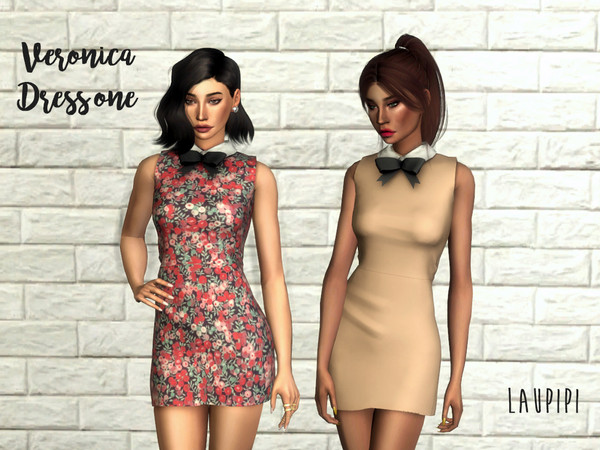 Sims 4 — Veronica Dress one by laupipi2 — Hey guys! I've recently started to watch Riverdale and I'm a big fan of