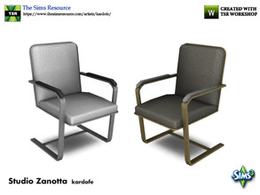 Sims 3 — kardofe_ Studio Zanotta_ Desk Chair by kardofe — Modern design desk chair in metal and leather