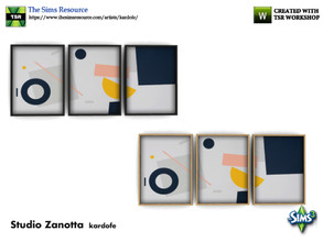 Sims 3 — kardofe_ Studio Zanotta_Pictures by kardofe — Group of three paintings
