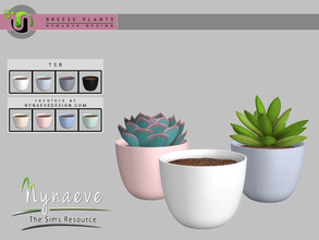 Sims 4 — Breeze Simple Planter by NynaeveDesign — Breeze Plants - Simple Planter Found Under: Decor - Plants Price: 71