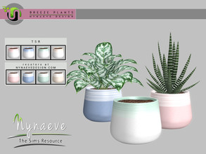 Sims 4 — Breeze Painted Planter by NynaeveDesign — Breeze Plants - Painted Planter Found Under: Decor - Plants Price: 71