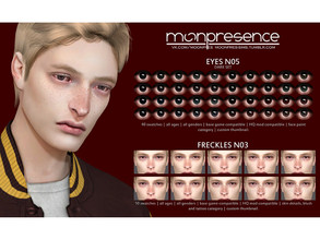 Sims 4 — Eyes N05, Freckles N03 by Moon_Presence — Eyes N05 - all genders; - all ages; - base game compatible; - HQ mod