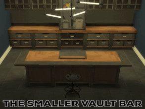 Sims 4 — The Smaller Vault Bar by vplumbobber — A one tile versions of the base game Vault Bar. Comes in all the original