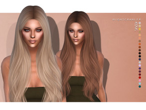 Sims 4 — Nightcrawler-Iconic (HAIR) by Nightcrawler_Sims — NEW HAIR MESH T/E Smooth bone assignment All lods 22colors