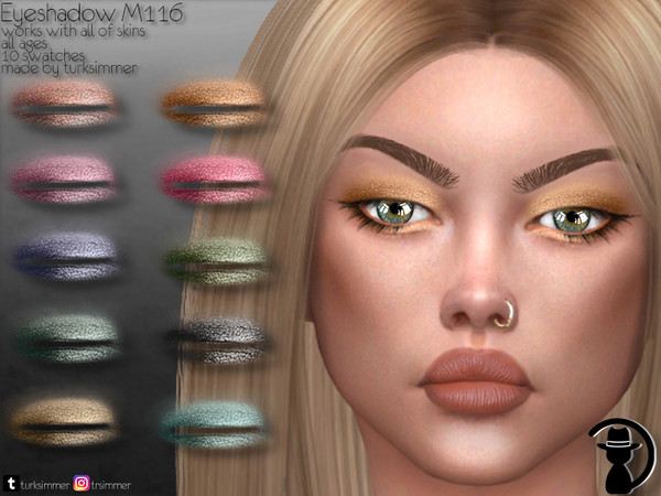 Sims 4 — Eyeshadow M116 by Daph's — 10 Swatches Works with all of skins Custom Thumbnail All ages For; Female