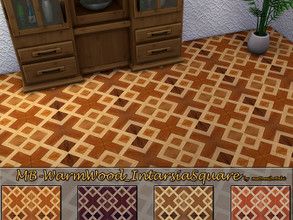 Sims 4 — MB-WarmWood_IntarsiaSquare by matomibotaki — MB-WarmWood_IntarsiaSquare, elegant wooden floor with geometric