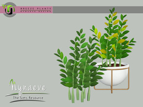 Sims 3 — Breeze ZZ Plant by NynaeveDesign — Breeze Plants - ZZ Plant Found Under: Decor - Plants Price: 71 Tiles: 1x1