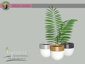 Sims 3 — Breeze Metallic Top Planter by NynaeveDesign — Breeze Plants - Metallic Top Planter Found Under: Decor - Plants