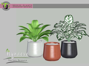 Sims 3 — Breeze Metallic Planter by NynaeveDesign — Breeze Plants - Metallic Planter Found Under: Decor - Plants Price: